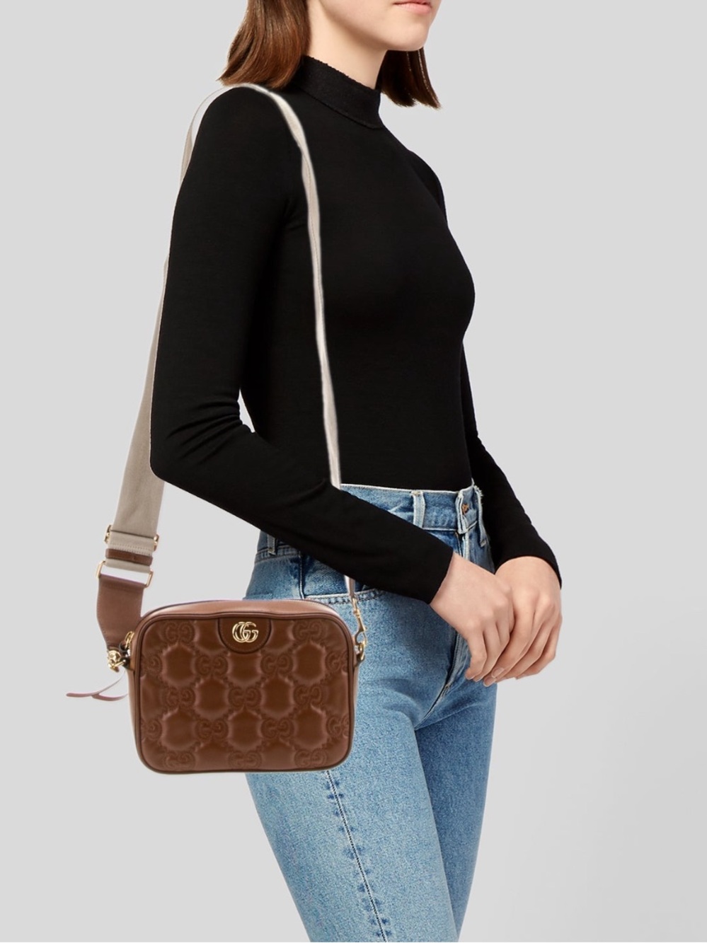 Gucci GG Matelassé Leather Crossbody Bag